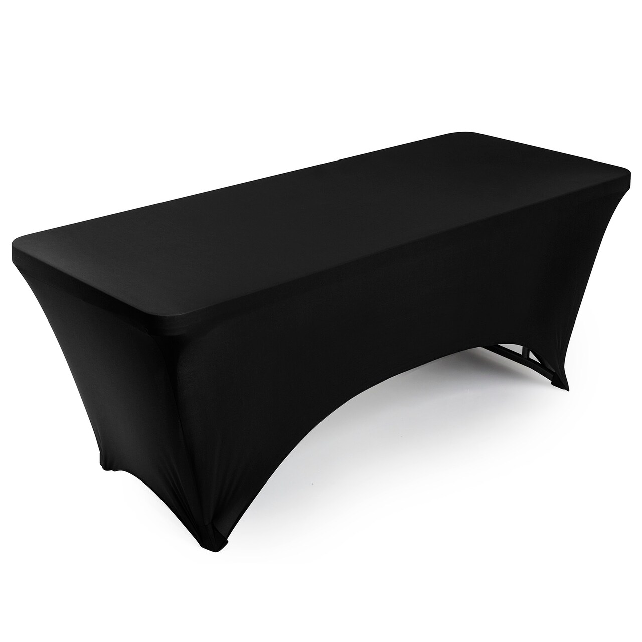 Lann's Linens - Fitted Stretch Tablecloth for Rectangular Table - Wedding / Banquet / Trade Show - Spandex Cloth Fabric Cover